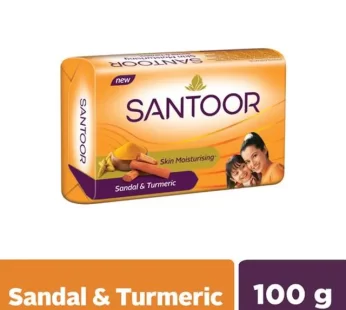 Santoor Sandal & Turmeric BathÂ Soap for Younger Looking & Glowing Skin, 100 g