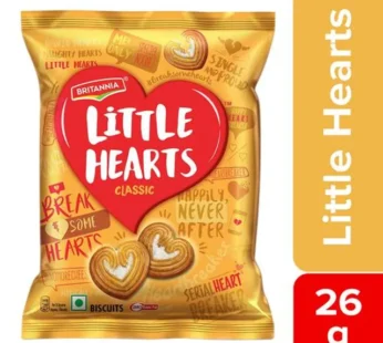 Britannia Little Hearts – Classic Heart-Shaped Sugar Sprinkled Biscuit 26 g