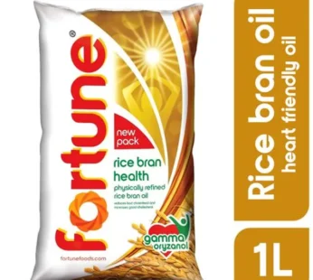 Fortune Rice Bran Health Physically Refined Oil, 1 L Pouch