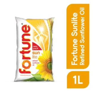 Fortune Sun Lite – Sunflower Refined Oil, 1 L Pouch