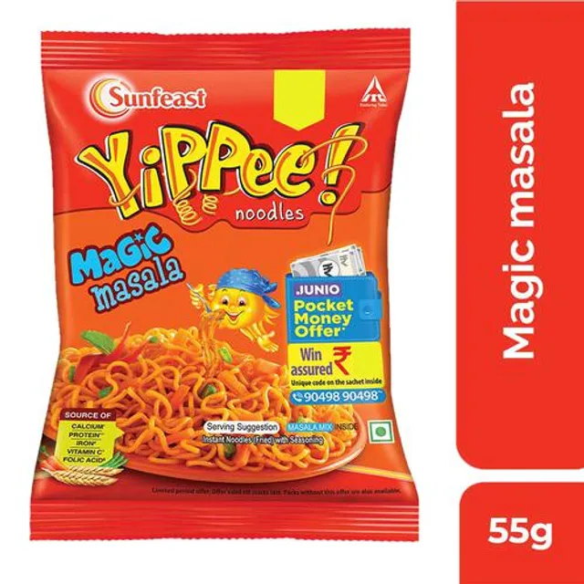 Sunfeast YiPPee! Magic Masala Instant Noodles, 55 g Pouch