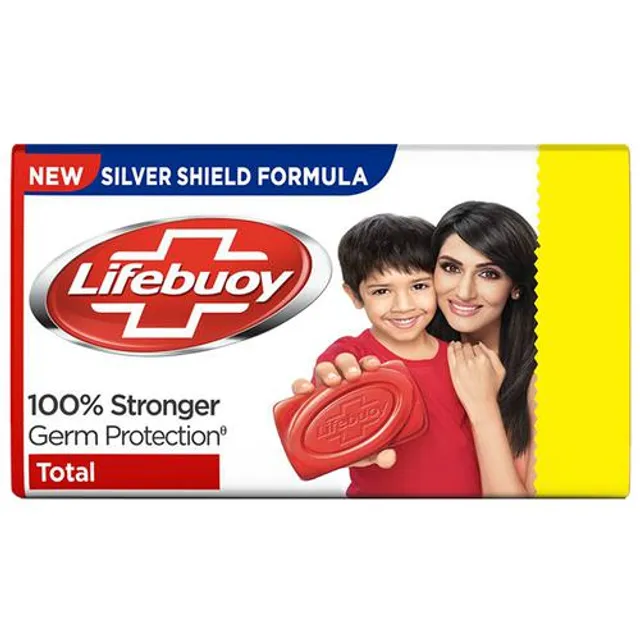 Lifebuoy Total Soap, 100% Stronger Germ Protection, New Silver Shield Formula, 46 g
