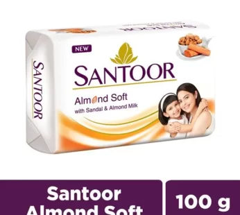Santoor Sandal & Almond Milk Soap – For Soft & Moisturise Skin, 100 g