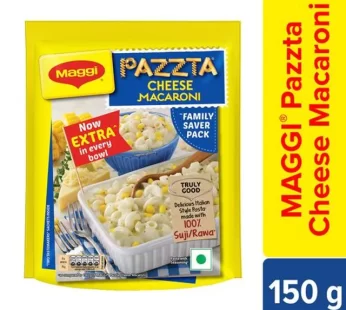 MAGGI Pazzta Cheese Macaroni – Made With 100% Suji/Rawa, 150 g Family Saver Pack, Pouch