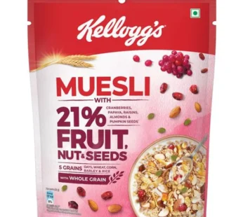 Kelloggs Muesli Breakfast Cereal – With Multigrain & 21% Fruit, Nut & Seeds, 240 g