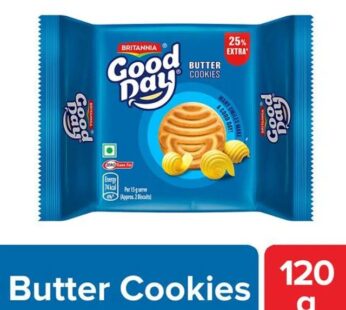 Britannia Good Day – Butter Cookies, Crunchy, Teatime Snack, 120 g