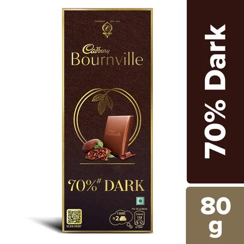 Cadbury Bournville Rich Cocoa 70% Dark Chocolate Bar 80 g