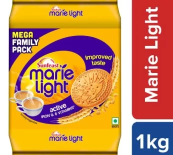 Sunfeast Marie Light Active Biscuits – With Iron 6 Vitamins Tea Time Partner 1 kg Pouch