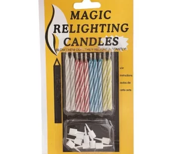 AliX Magic Relighting Candle – For Cake Decoration, Birthday Parties, Anniversaries, 10 pcs