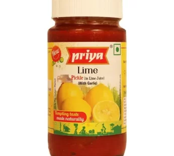 Priya Pickle Lime With Garlic 300 g Bottle