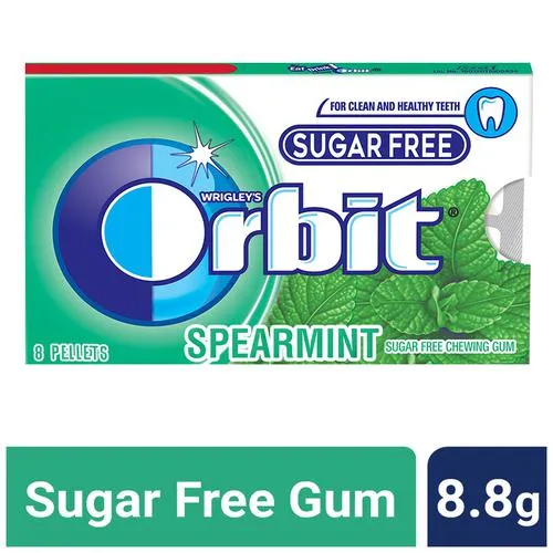 Orbit Sugar Free Chewing Gum – Spearmint 8.8 g Sleeve