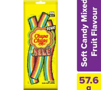 Chupa Chups Sour Belt Mixed Fruit Soft & Chewy Toffee 57.6 g