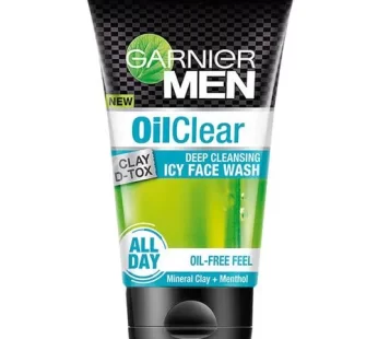 Garnier Men Oil Clear Clay D-Tox Deep Cleansing Icy Face Wash, 100 g