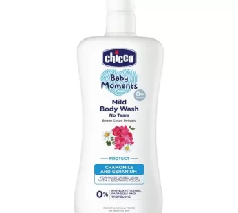 Chicco Baby Moments – Mild Body Wash Protect Chamomile Geranium For Moisturised Skin With A Soothing Touch 500 ml