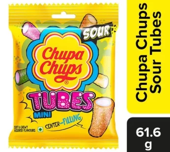 Chupa Chups Sour Mini Tubes Mixed Fruit Flavour Soft Chewy Toffee 61.6 g