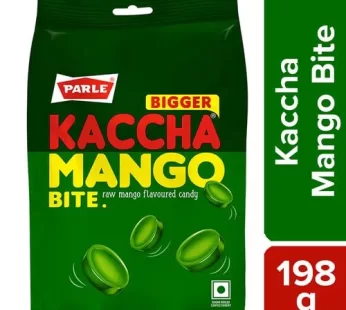 Parle Bigger Kaccha Mango Bite Candy – Sugar Boiled, Tangy 198 g