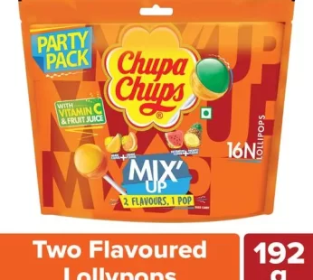 Chupa Chups Mix’up Flavoured Lollipop – With Vitamin C Fruit Juice 192 g (16 pcs)