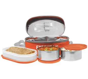 Milton Executive Lunch Insulated Tiffin With Leakproof Containers – Orange 3 pcs