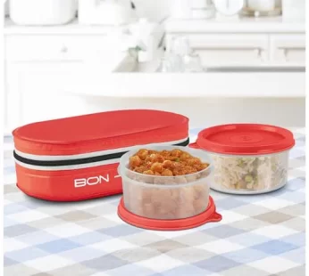 Milton New Bon Bon Lunch Box With 2 Leak-Proof Containers – Red 280 ml (Set of 2)